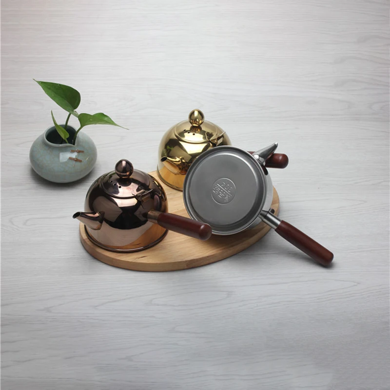 500 мл чайник с одной ручкой индукционный тудок маленький для кофе молока чая 304 из