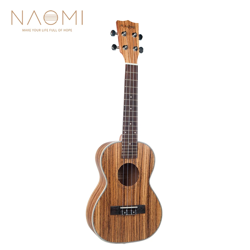 Наоми укулеле концертная Гавайская гитара Акустическая Zebrawood 4 струны 23
