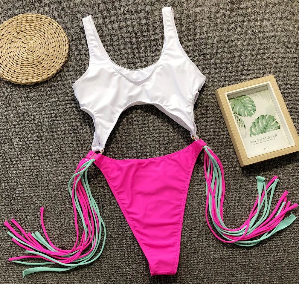 Женский купальник леопардовой расцветки Цельный 2020 сексуальный Монокини с