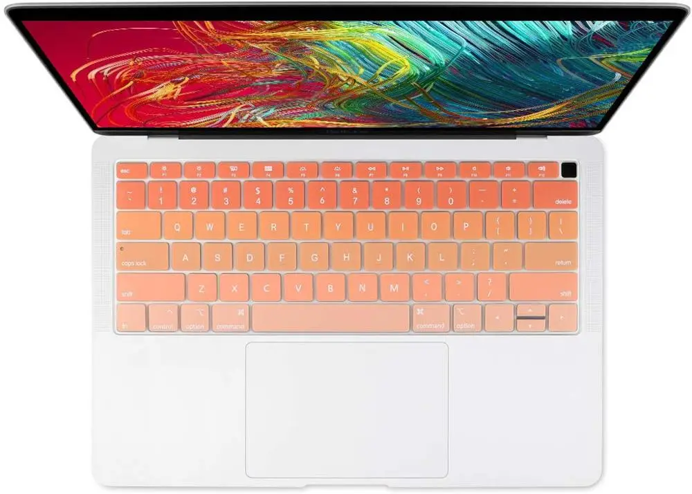 Силиконовый чехол для клавиатуры Macbook NEW Air 13 с дисплеем Retina и Touch ID модель A1932 2018 2019