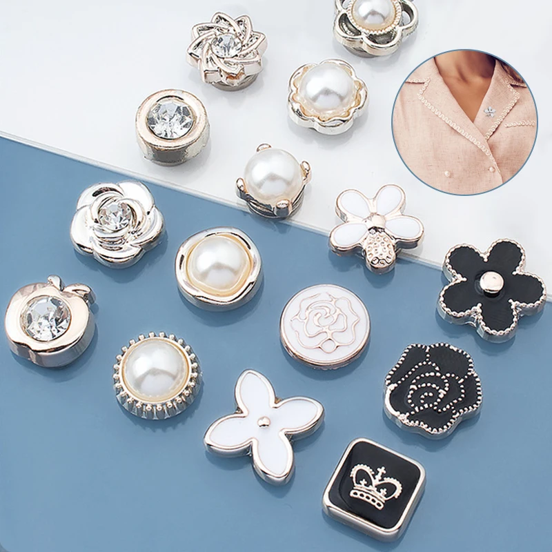 

1/10PCS 10mm Jeans Button Men Women Sewing-free Detachable Pants Change Waist Size Buttons Accessories Jeans Pearl Buttons