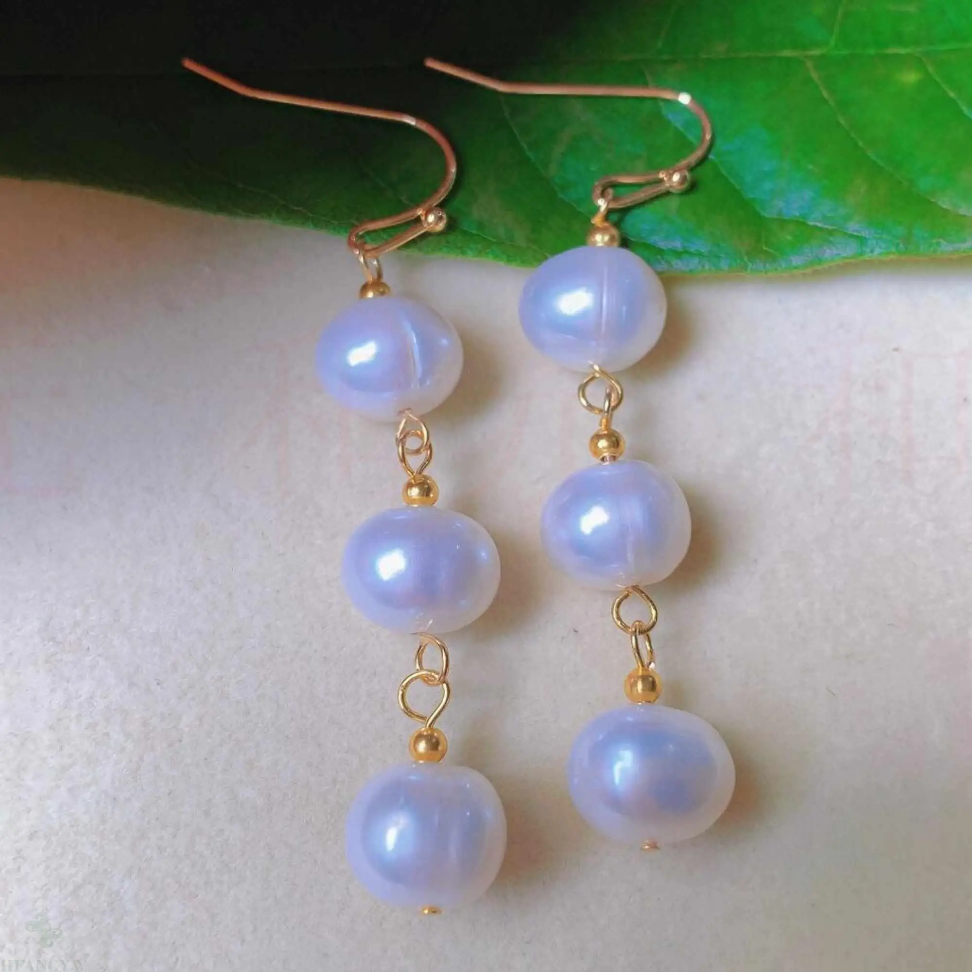 

Natural Baroque white freshwater Pearl 18k gold Earrings Gift Gift Wedding Diy Hook Women Party CARNIVAL Lucky Thanksgiving