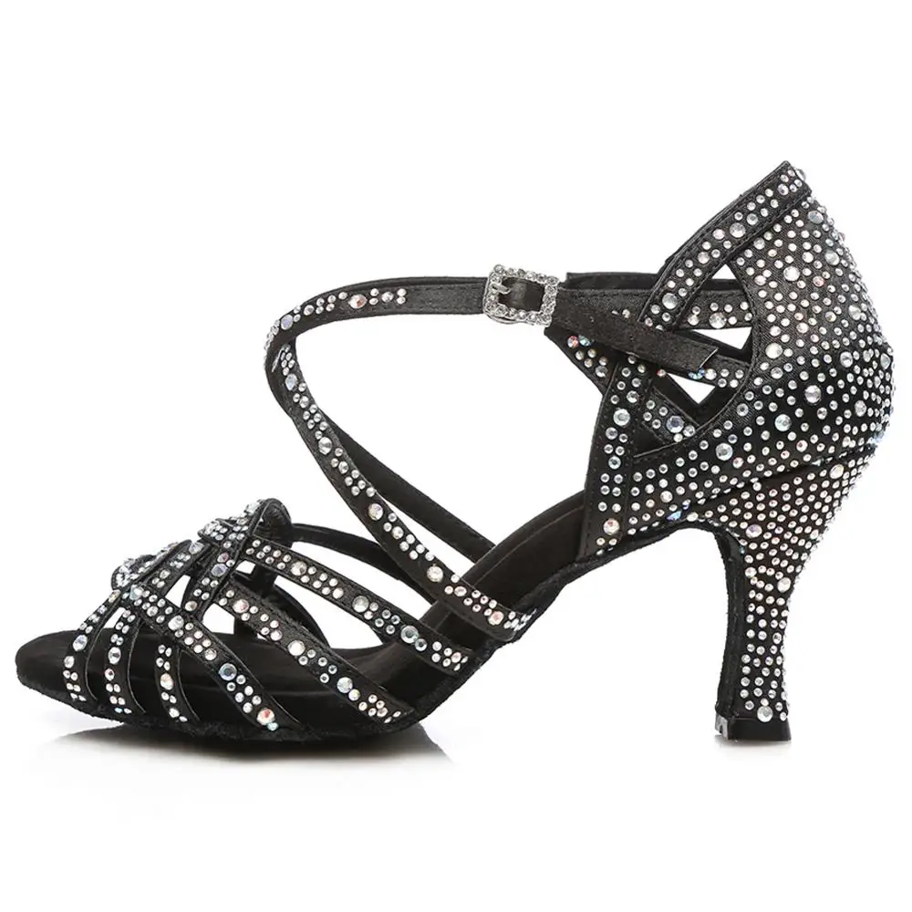 Туфли Стразы для латиноамериканских танцев женские туфли на высоком каблуке 6/7 5/8