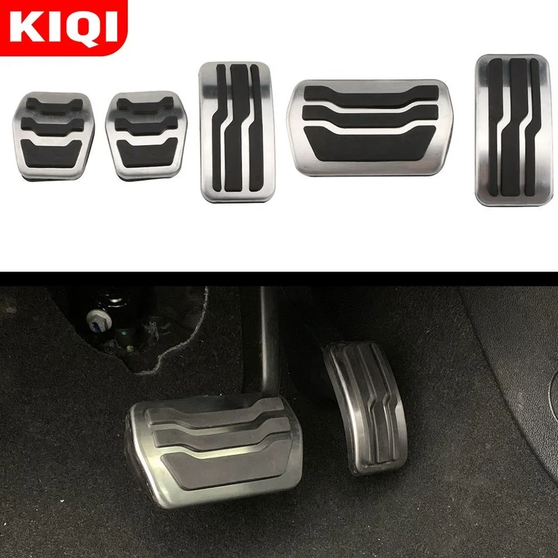Stainless Steel Car Pedal Pads Pedals Cover for Ford Focus 2 3 4 MK2 MK3 MK4 RS ST 2005-2020 Kuga Escape 2009-2020