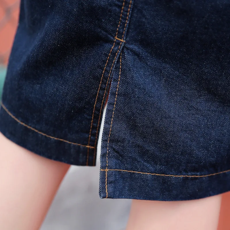 

2021 Spring Elastic High Waist Women's Denim Skirts Midi Saias Female Elegant Ruffle Plus Size Pencil Skirt Jeans Summer Falda