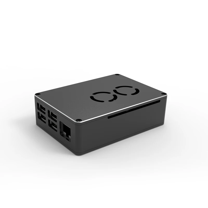 Корпус для Raspberry Pi 4 Model B с двумя вентиляторами чехол из алюминиевого сплава ЧПУ