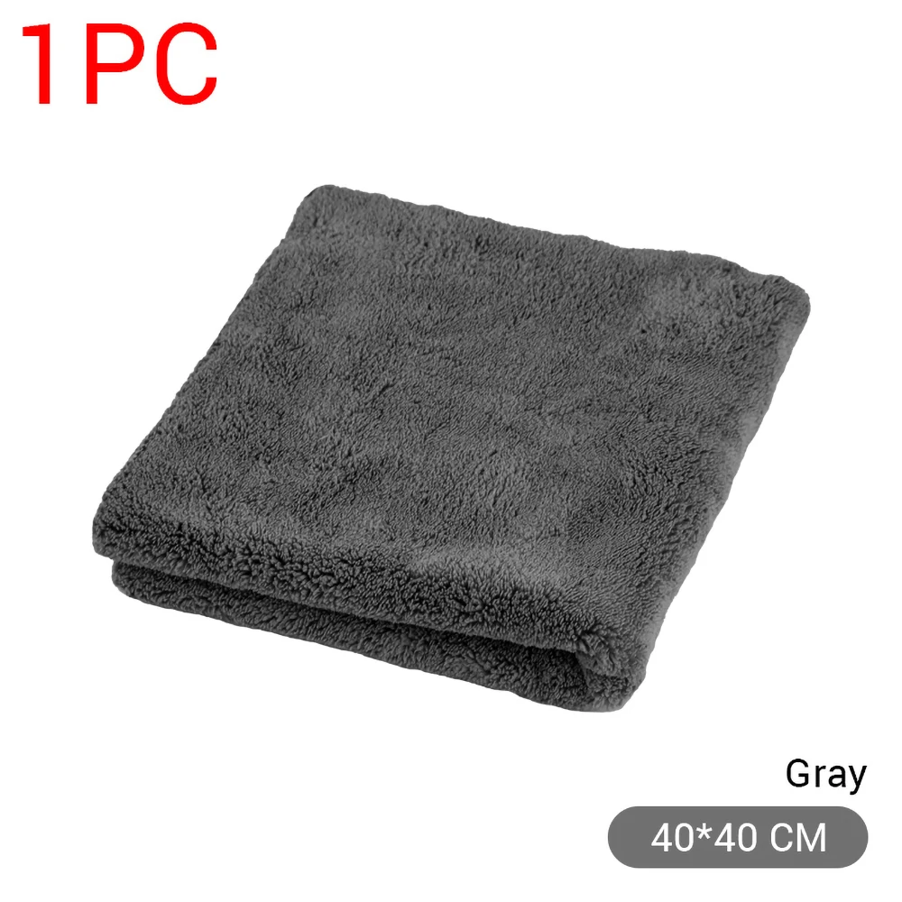 

1 PCS Multipurpose Car Extra Towels Washing Rag Plush Microfiber Edgeless Detailing Cleaning Cloth Towel For Auto SUV Vehicle