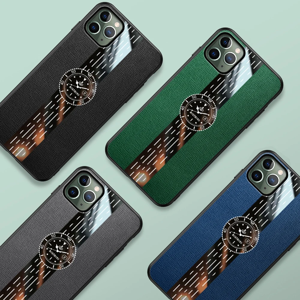 

9D Shockproof Leather Case For iPhone 11 Magnetic Clock Cover For iPhone 12 mini 11 Pro X Xs Max XR 6 6s 7 8 Plus SE Ring Holder