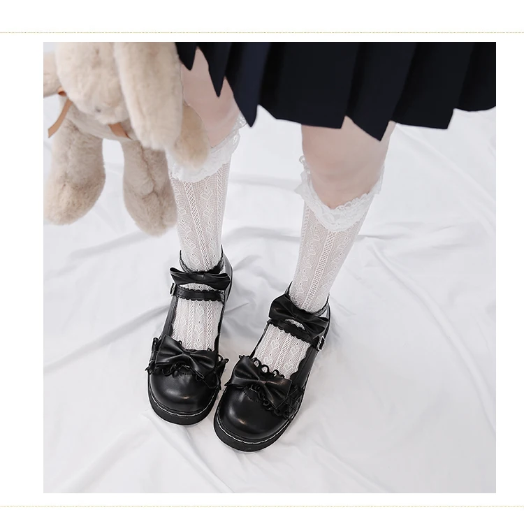 Туфли лодочки женские из искусственной кожи на низком каблуке с бантом|Туфли| |