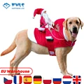 Рождественская Одежда для собак, костюм с забавной собакой, Санта-Клаусом, наряд для домашних животных, кошек, одежда для домашних животных, костюм, наряд для рождественской вечеринки - фото