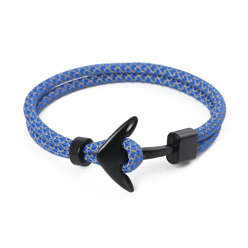 JUNWEI Новая мода Выживание веревка цепь многослойный якорь очаровательные браслеты и браслеты для мужчин женщин Подарок Спортивные крючки Морской стиль