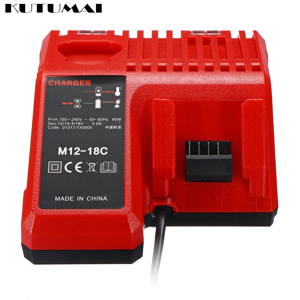 Альтернатива литиевому аккумулятору Milwaukee M12-18C стандартное зарядное устройство для аккумуляторов с широким напряжением C1418C 48-11-1815/1828/1840 M18 M14