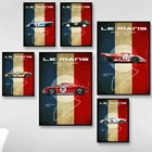 Постер Le Mans 24 часа, печать, гонки, холст, живопись, украшение для дома, Настенная картина, украшение для гостиной, настенное украшение