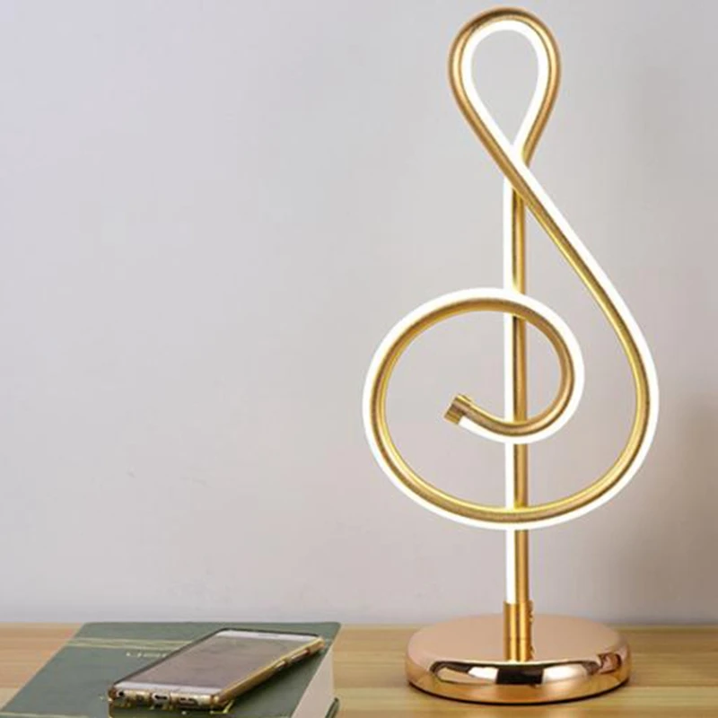 Musical Notes Table Light Bedside Bedroom Lamp Home Decoration Living Room Study Reading Eu Plug | Лампы и освещение