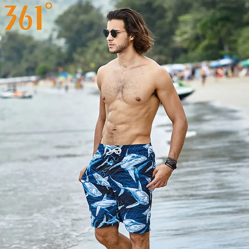 

Men's Quick-Dry Swimwear Short Pants Summer Beach Swim Trunks Swimming Trunks Boxer Briefs Board Surfing Rash Guard Shorts