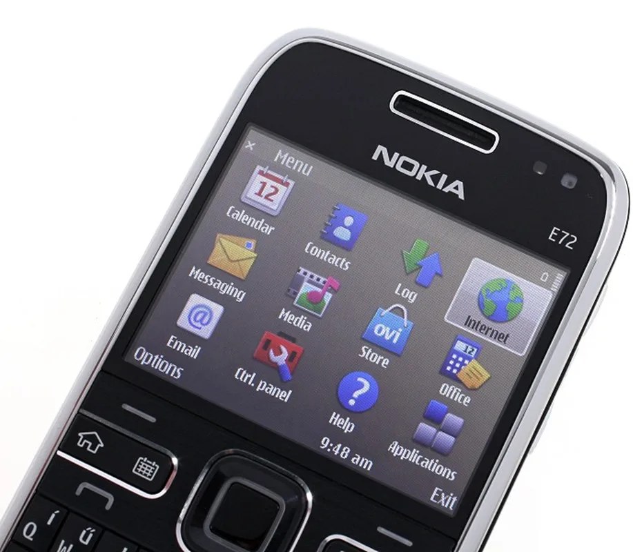 used nokia e72 cell phone 3g wifi 5mp english russian arabic no hebrew unlocked mobile phone free global shipping