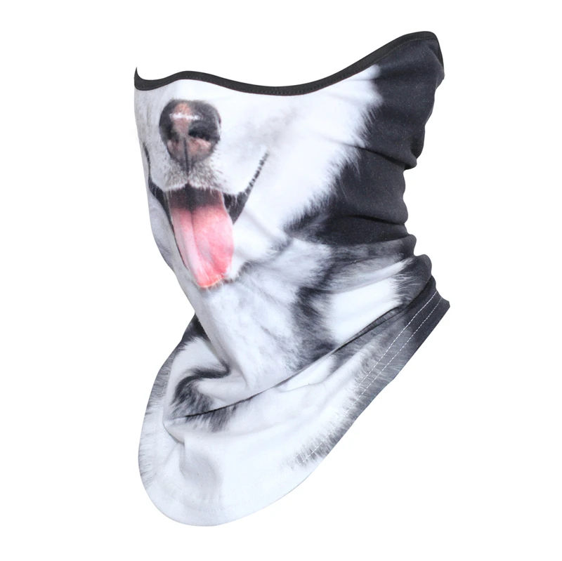 Объемный теплый шарф с животным для шеи велосипедная зимняя Балаклава