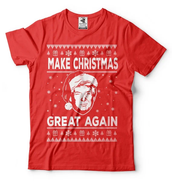 

Make Christmas Great Again Trump President Ugly Christmas Sweater Mens T-Shirt