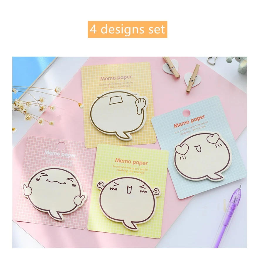 4 designs set 4 шт. боевые для бумага для заметок милые наклейки Post блокнот для заметок на клейкой основе клей обратите внимание на то, что данный товар pad канцелярские офисные школьные принадлежности, блокноты в A6572 - Цвет: 4 designs set