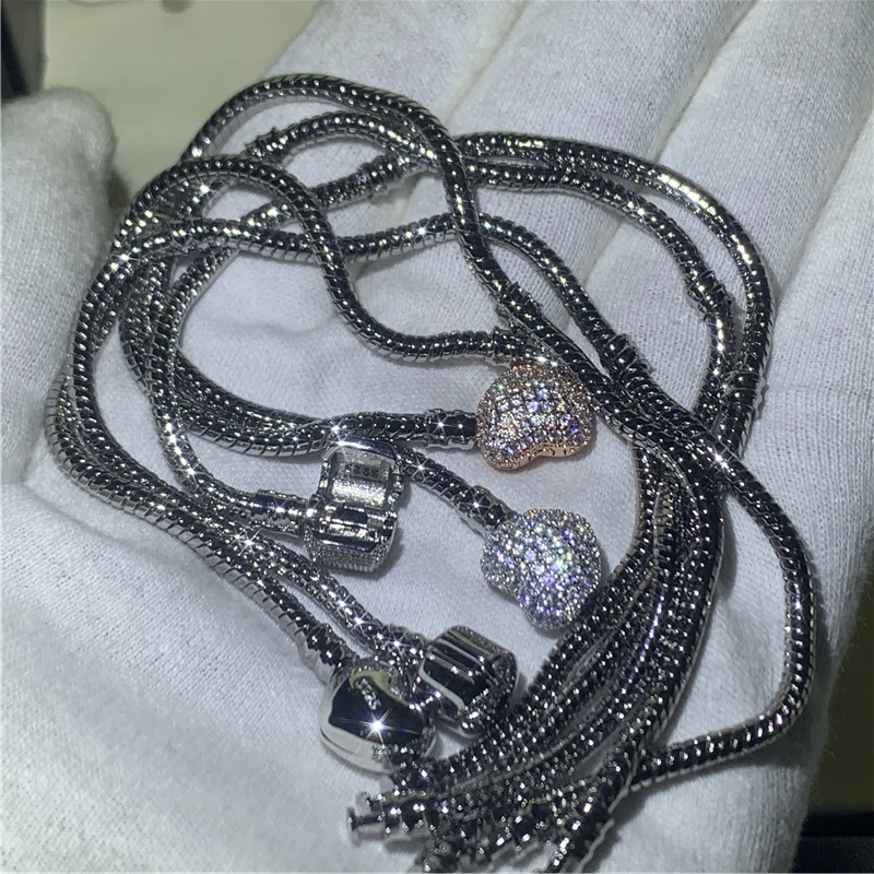 Женский браслет ручной работы из серебра 925 пробы длинный Браслет 16-23 см |