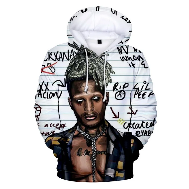 Xxxtentacion толстовки стильные мужские брендовые модные толстовки образец 3D принт осенние пуловеры с длинными рукавами в стиле хип-хоп Большие размеры