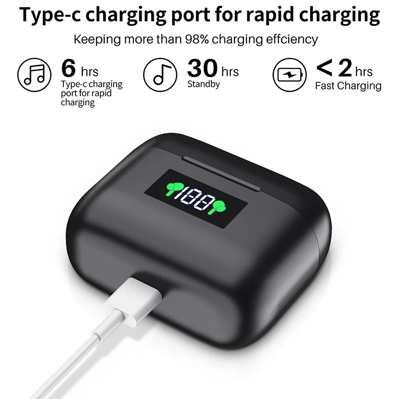 

TWS Wireless Bluetooth Earbuds Headphones Wireless Earbuds Earphones Earphone Earbuds Hifi Music Mics Headset for Phone