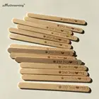 Деревянные палочки для фруктового льда с гравировкой, палочки для рукоделия, тематическая вечеринка, натуральное мороженое, поп-палочки для торта, персонализированный Арабский Иврит, надпись