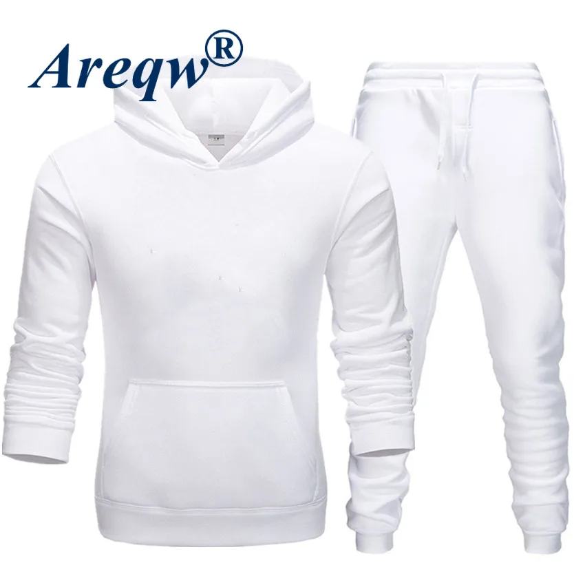 

New Men Hoodies Suit Tracksuit Sweatshirt Suit Fleece Hoodie+Sweat Pants Jogging Homme Pullover Sporting Suit Male