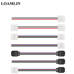 10mm WS2812B WS2811 5050 RGB LED Strip Connector Single  Double End Solderless Cover Connector 2pin 3pin 4pin5pin