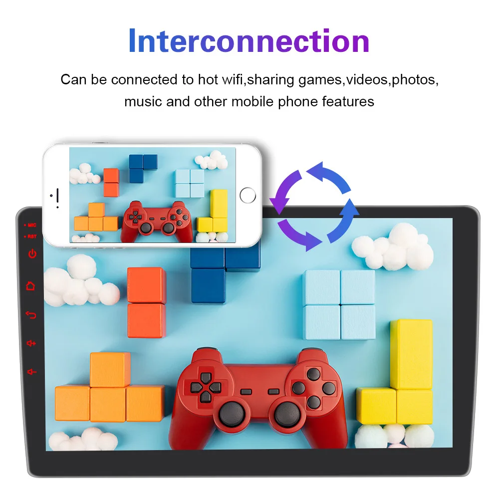 Автомагнитола на Android 8 1 автозапчасти WiFi Bluetooth MP5 2 Din сенсорный экран 10 дюймов