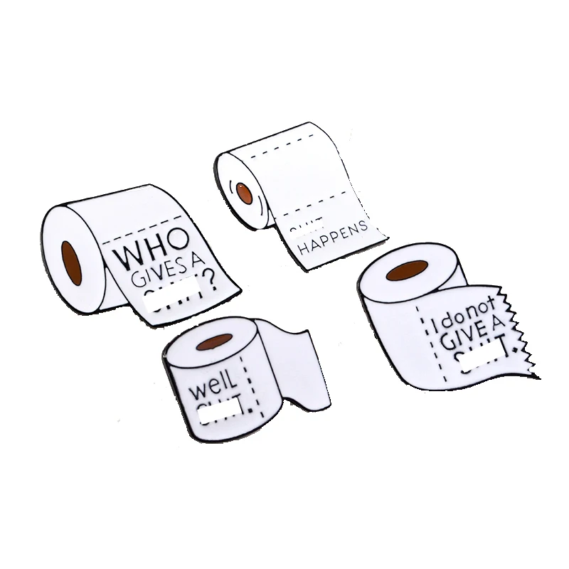 &quotПроисходит ролл&quot Бумага полотенце pin эмалью забавные Нагрудный значок брошь