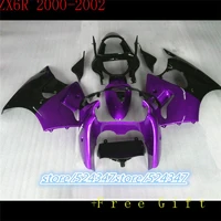 custom motorcycle fairing kit for kawasaki ninja zx6r 00 02 zx 6r 2000 2002 6r 00 02 zx 6r 2000 2002 00 01 02 purple black