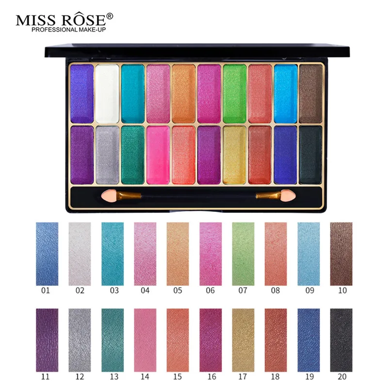 Miss Rose 15/20/48 оттенков тени для век палитра макияжа Палитра ярких матовых мерцающих