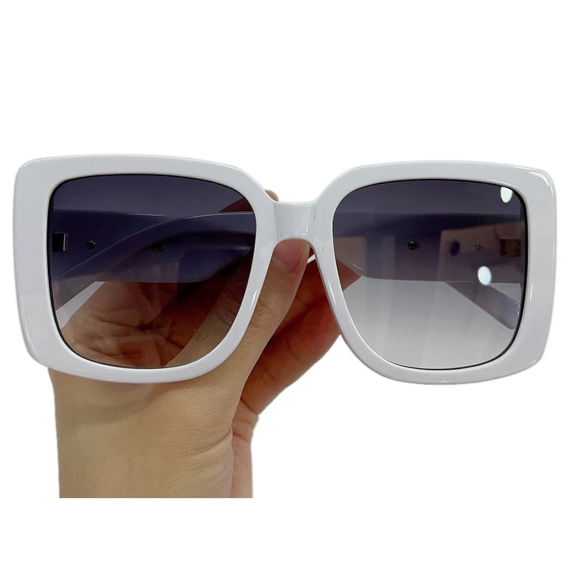 

2021 Big Frame Fashion Square Sunglasses Women Men Brand Designer Luxury Mirror Sun Glasses UV400 With Box