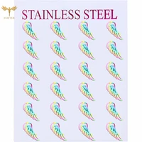 womens stud earrings wing stud earrings statement jewelry girls gift color stainless steel cheap jewelry accessories wholesale