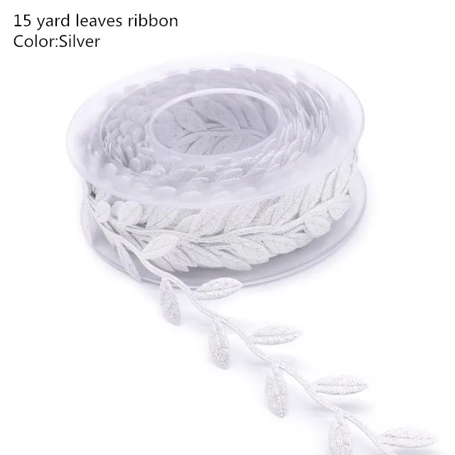 15 Yard Silver 1 ярд имитация зеленых листьев плетение пеньковая веревка DIY Свадьба День рождения свадебное украшение из ротанга подарочная упаковка букета веревка 5 мм - Цвет: 15 Yard Silver