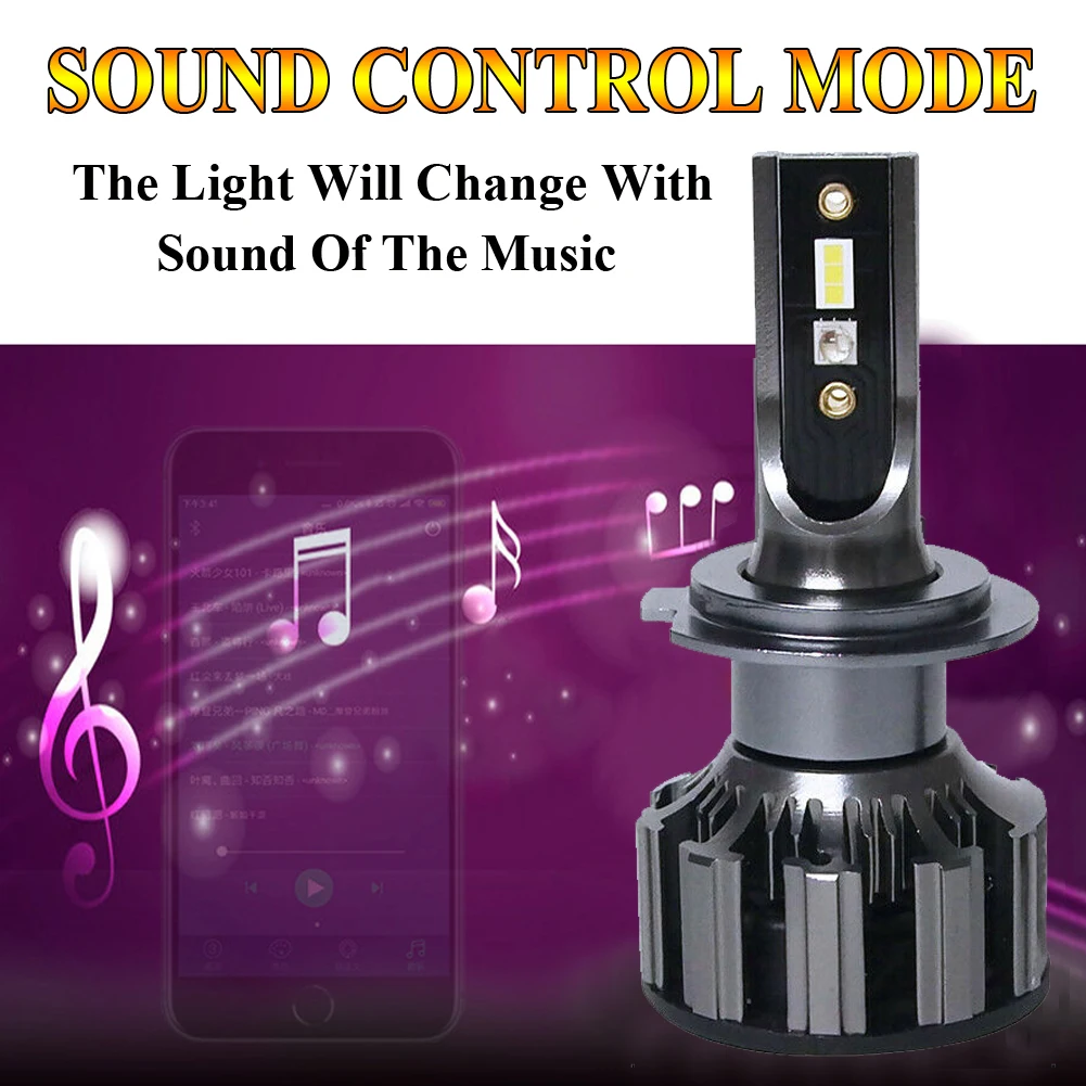 Комплект автомобильных светодиодных противотуманных фар H7 12 В/24 В RGB с