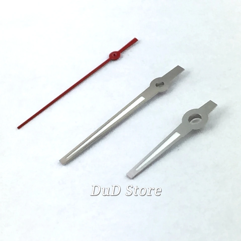 

Silver Red Watch Hands Luminous Marker Fit Miyota 8205 8215 821A 82 series Mingzhu DG 2813 3804 Movement Watch accessories