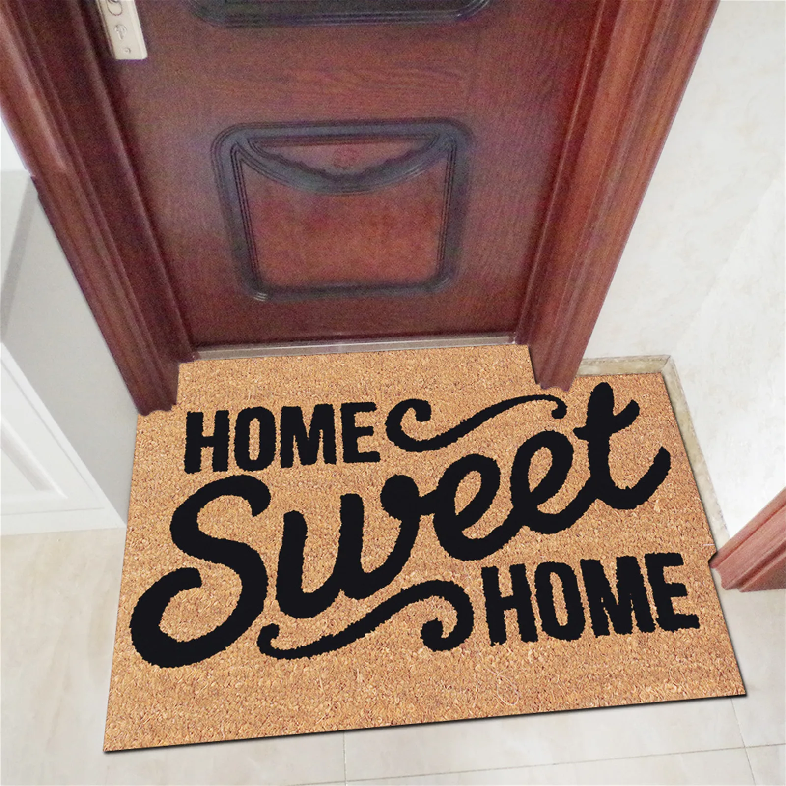 

Welcome Home Doormat Door Shoes Mat Carpet Floor Word Reminder Shoes off Outdoor Indoor Anti slip Mini Rug Mat