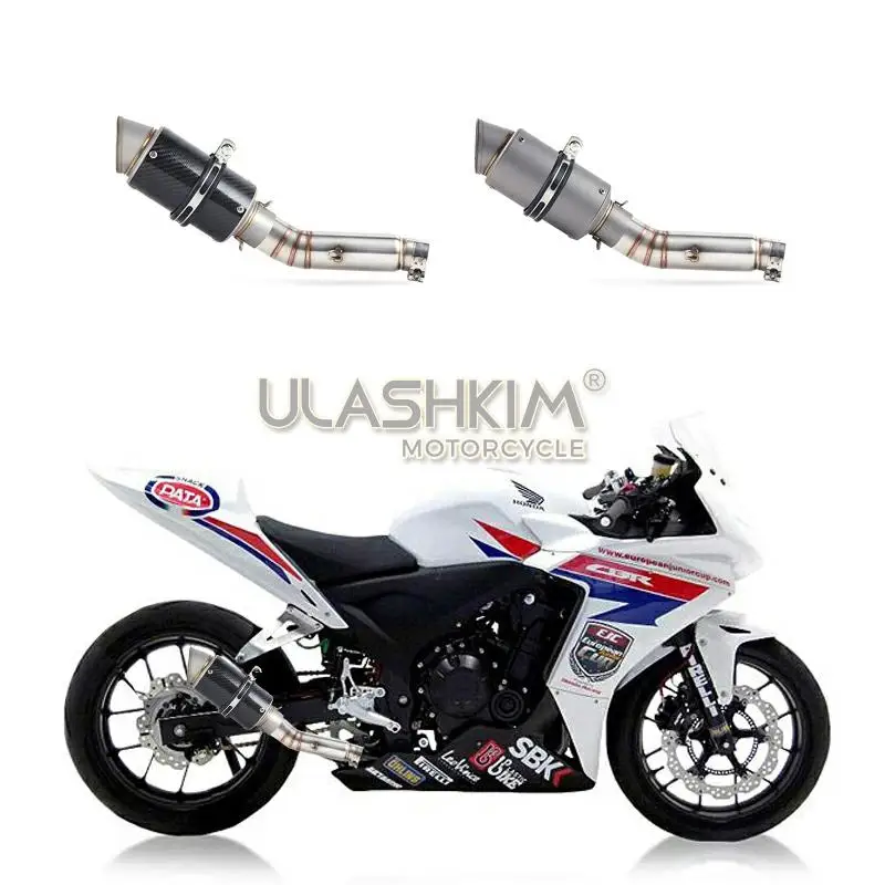 Выхлопная труба глушителя мотоцикла средняя без шнуровки для HONDA CBR400 CB500R CBR500R