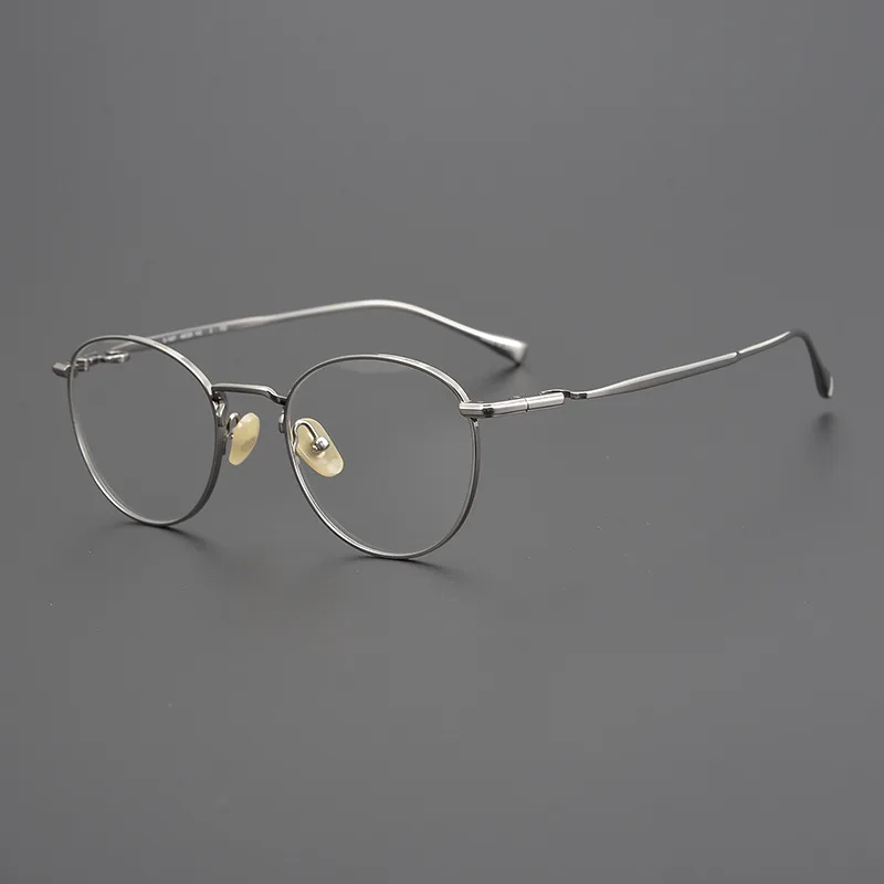 

Zerosun Titanium Eyeglasses Frames Male Women Oval Glasses Men Nerd Spectacles for Prescription Gold Eyewear Reading Fashion