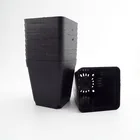 10 шт., 7 см, маленькие горшки, садоводство, пластиковые черные горшки для цветов, креативные квадратные горшки для растений-суккулентов, овощей