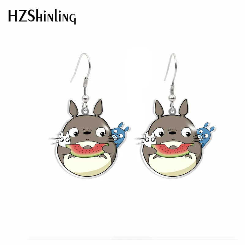 Висячие серьги с акриловым крючком Тоторо из смолы 2021 эпоксидные украшения -