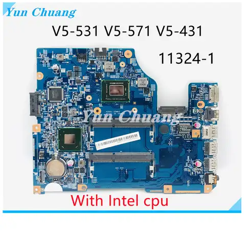 11324-1 48.4VM02.011 материнская плата для ACER V5-431 V5-531, материнская плата для ноутбука с процессором Intel HM70 DDR3 100%, работает