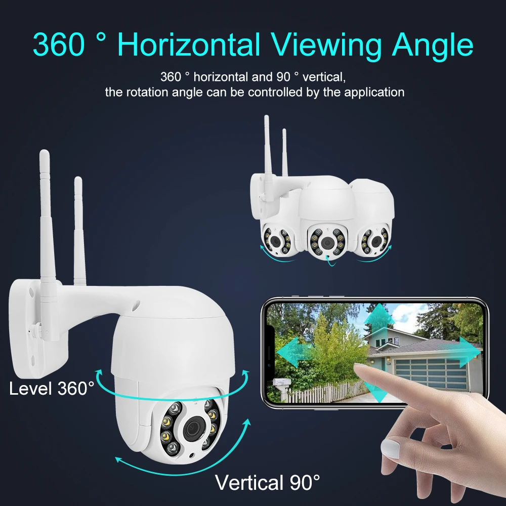 IP камера наружная беспроводная 1080P Wi Fi HD ночное видение|Камеры видеонаблюдения| |