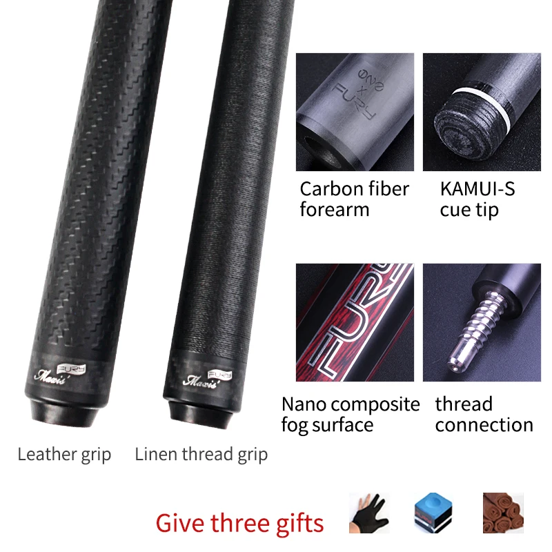 Fury Billiard Carbon Tecnologia набор кией для бассейна тайваньское оборудование с девятью