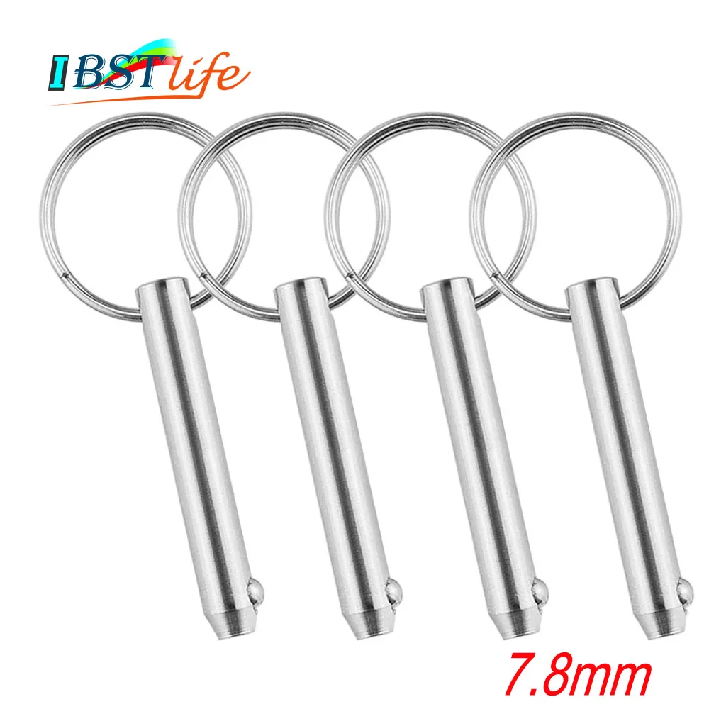 

4 шт 7,8*51 мм Морской сорт 316 Нержавеющая сталь 5/16 дюйма с быстроразъемной шаровой булавки для лодка Бимини Топ шарнир палубы