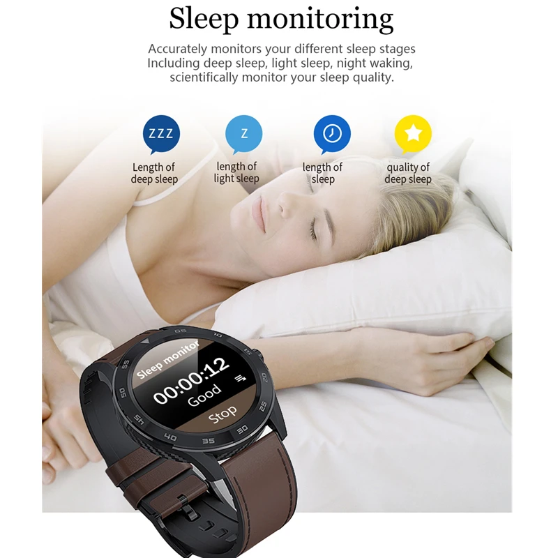 IP68 Водонепроницаемые Смарт-часы 1,3 Full Round HD экран ECG Обнаружение циферблат звонки умные часы фитнес-трекер для IOS Android