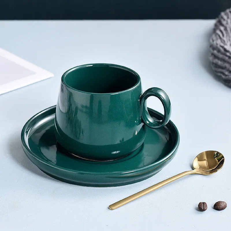 

2021 280ML Creative Coffee Mug Ceramic Milk Latte Irregular Shape Macaron Colors Coffee Tea Mugs Cup Drop Shipping