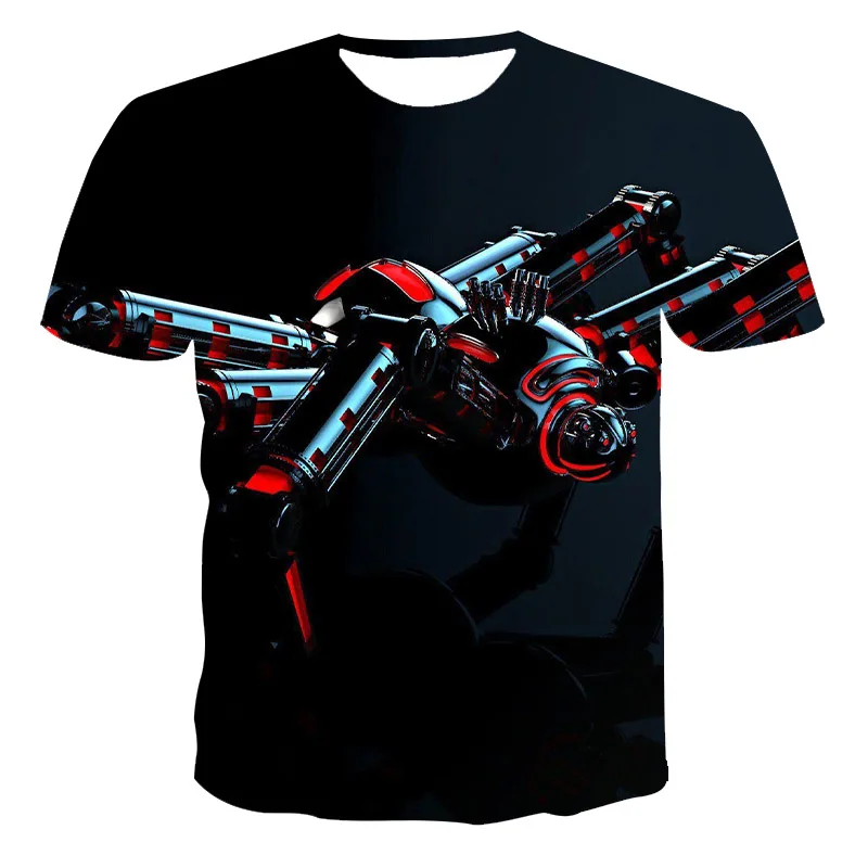 

Summer men's and women's T-shirts hip-hop 3D short-sleeved O-neck spider pattern fashion sports and leisure all-match oversized